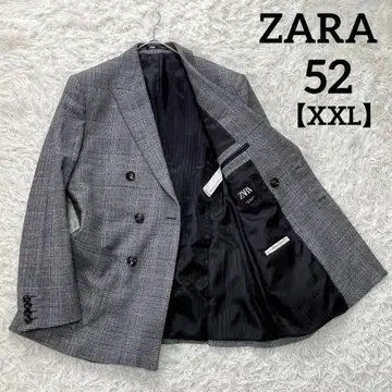 컨디션 최상 2XL ZARA 테일러드 자켓 더블 글렌체크 52
