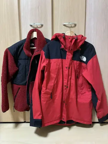 THE NORTH FACE 마운틴 파카 라이너 포함 2종 세트 / 레드