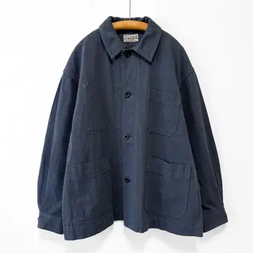 새상품급 RNA-N 프렌치 워크 자켓 린넨 혼방 오버 사이즈 흑먹색