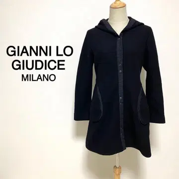 GIANNI LO GIUDICE 블랙 컬러 후드 코트