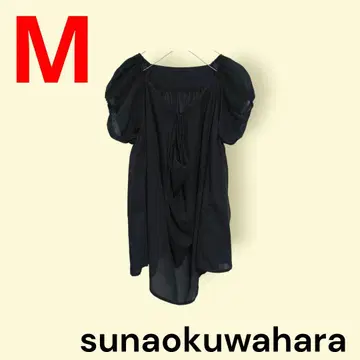 sunaokuwahara 스나오 쿠와하라 시어 퍼프 슬리브 블라우스 블랙