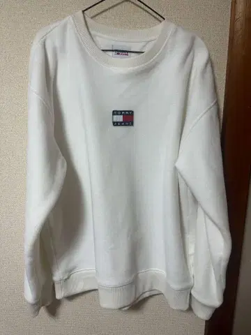 TOMMY JEANS 화이트 맨투맨 XL