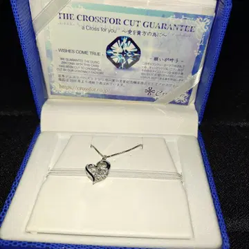 새상품 Crossfor 목걸이 댄싱 스톤 하트 펜던트