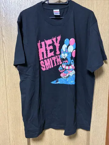 HEY-SMITH 헤이스미 고양이 서핑 티셔츠 L 사이즈