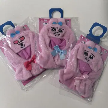 빤쮸토끼 봉제 인형 판초 전 3종 세트 한정판 뽑기 게임 세트