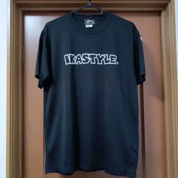 IKASTYLE 로고 프린트 T셔츠 L 블랙 스퀴드매니아