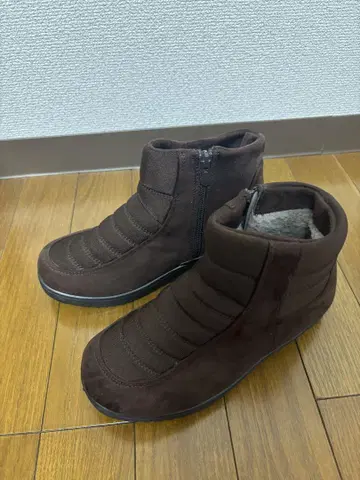 브라운 스웨이드 숏부츠 23cm