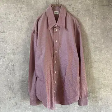 ARMANI 헤링본 무늬 셔츠 긴팔 루즈핏 M 사이즈