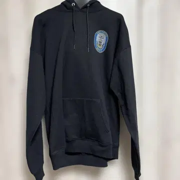 Hanes USS CHIEF MCM 14 후드티 L 블랙