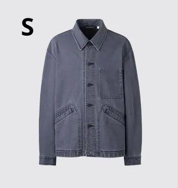 UNIQLO U 오버 사이즈 컬러 데님 자켓 그레이 S