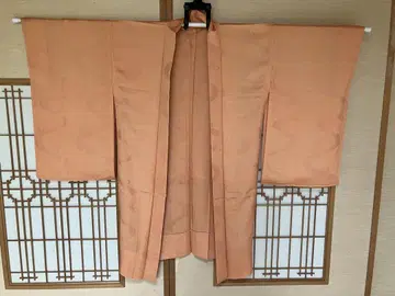 단옷 앤티크 긴 겉옷 코랄 오렌지에 지문