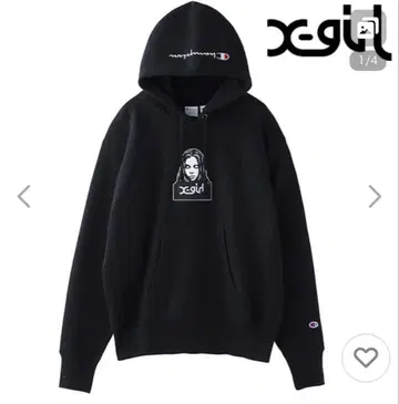 xgirl x champion 콜라보 후드티 한정판 콜라보