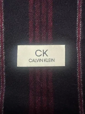 Calvin Klein 캐시미어 머플러 스트라이프