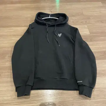 hxd 블랙 후드티 후드 부착