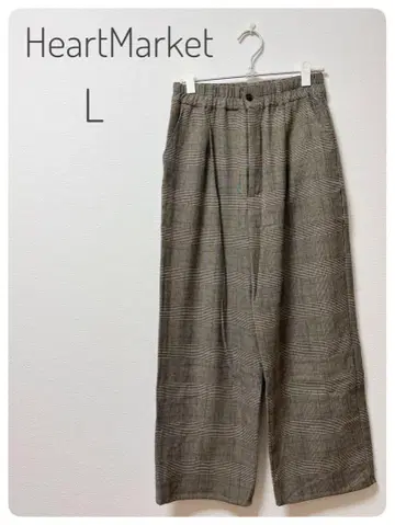 [ 새상품급 ] 하트마켓 체크 팬츠 그레이 계열 L