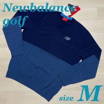 뉴발란스 골프 그라데이션 보더 V넥 니트 풀오버