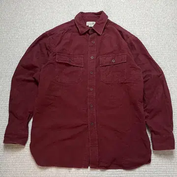 L.L.Bean 샤모어 긴팔 셔츠 와인 레드 헤비 워크