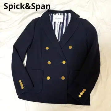 Spick&Span 더블 브레스트 자켓 혼브레 은색 버튼 사이즈 36