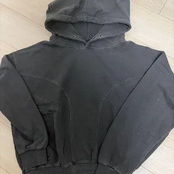 다크 그레이 후드 부착 후드티