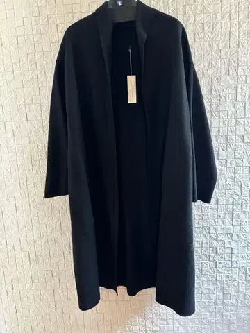 [ 미사용 ] 요건 레일 JURGEN LEH 롱 코트 블랙 모 100%