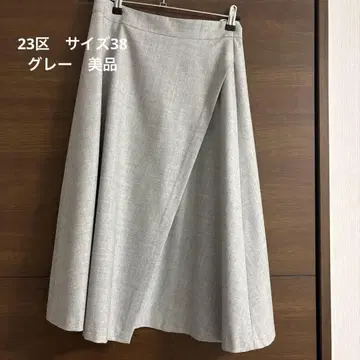 23구 그레이 플레어 스커트 사이즈 38
