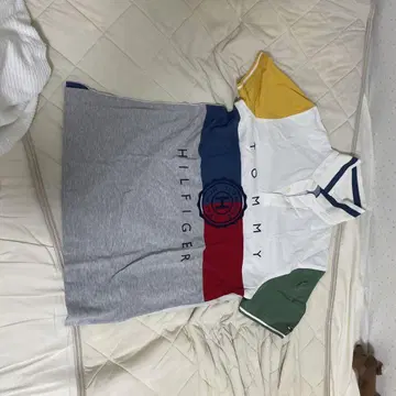 TOMMY HILFIGER 멀티 컬러 피케 셔츠 L/6