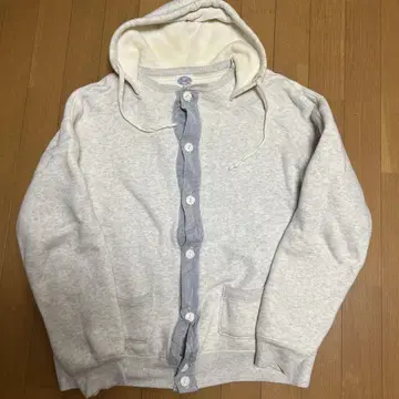 풀카운트 프론트 버튼 후가공 후드티 W 포켓