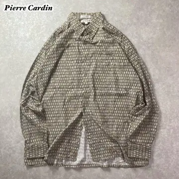 PierreCardin 기하학 패턴 프린트 셔츠 박스 실루엣 L K011