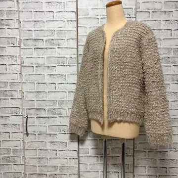 ZARA 메탈릭 스레드 숏 니트 라메 믹스 가디건