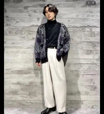 애니멀 가라 모헤어 니트 가디건