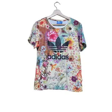 adidas 꽃무늬 반팔 T셔츠 팜 컴퍼니 L 사이즈