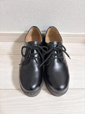 통굽 블랙 가죽 로퍼 키다리 아저씨