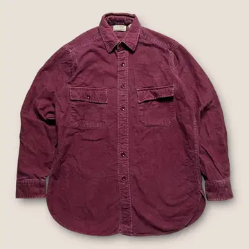90s L.L.Bean 샤모아 크로스 워크 셔츠 와인 레드