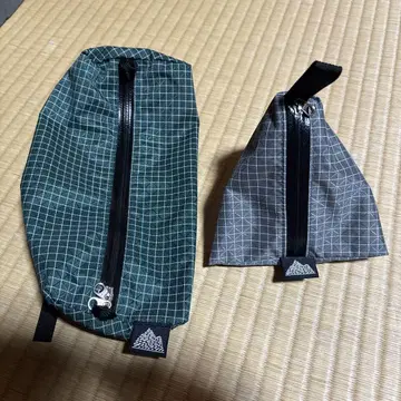하리야마 프로덕션 아웃도어 파우치 세트 그린 그레이