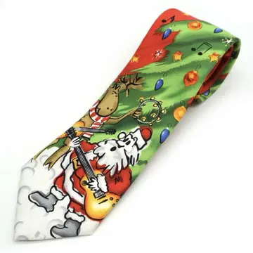 J. 가르시아 아트 넥타이 크리스마스 산타 루돌프 트리