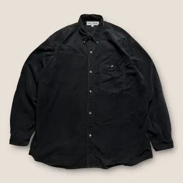 80s 90s CHECK MARK 코듀로이 셔츠 빈티지 블랙