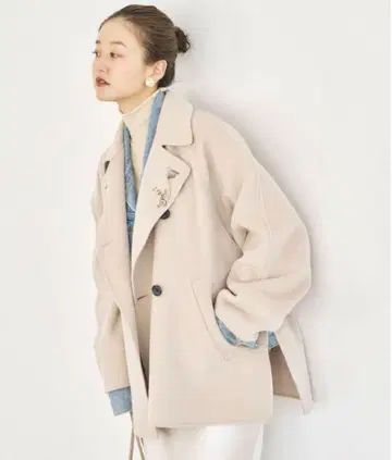 IENA 슈퍼160 더블 페이스 숏코트 베이지 38