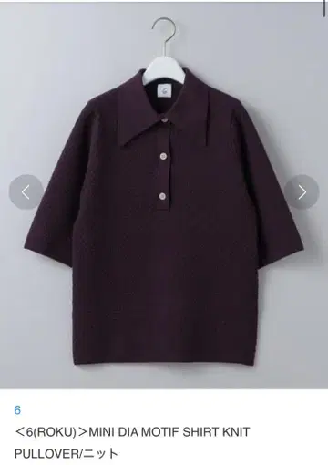6 MINI DIA MOTIF SHIRT KNIT PULLOVER