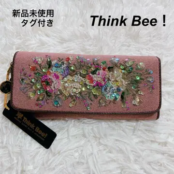 [미사용 새상품] ThinkBee! 싱크비 장지갑 스팽글 꽃무늬