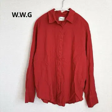 W.W.G 후즈후 갤러리 FP 셔츠 긴팔 자수 린넨 혼방