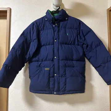 폴로 랄프 로렌 후드 부착 다운 자켓 네이비