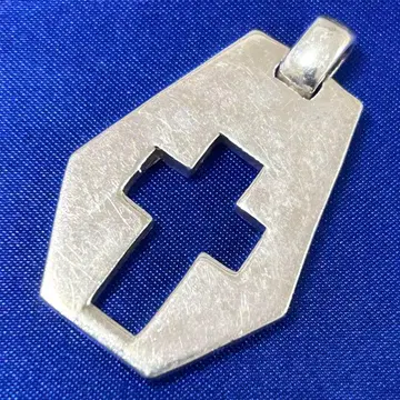 [ 익명 배송 ] 크로스 도그택 실버 펜던트 925 각인 있음