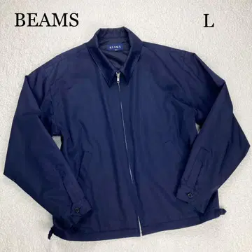 BEAMS ZIP 자켓 스윙탑 아우터 블루종 네이비 L