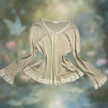 00s 프릴 레이스 니트 가디건 페어리 그런지 모리걸