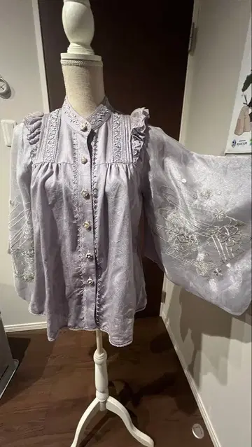 연보라 와요세츄 셔츠