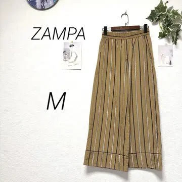 10285 ZAMPA 잔파 캐주얼 와이드 팬츠 M 올 패턴 허리밴딩