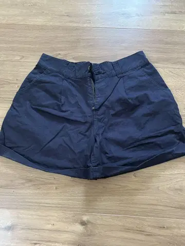 네이비 숏팬츠 지퍼 여성용 가을 옷 하프 팬츠 새상품급