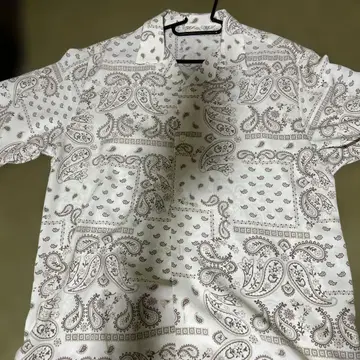 페이즐리 무늬 반팔 셔츠 XL