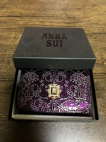 ANNA SUI 보라색 이단 접이식 지갑