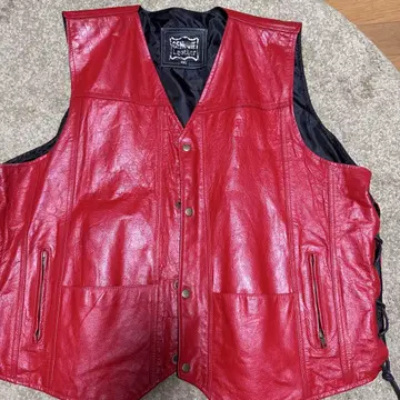 GENUINE Leather 베스트 4XL
